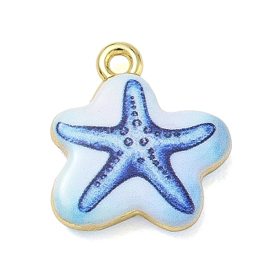 Printed Brass Pendants KK-CBAF4A6-01G-04-1
