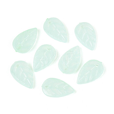 Imitation Jade Acrylic Pendants OACR-T030-27B-1