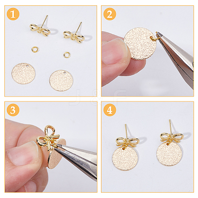 Bowknot Alloy Stud Earring Findings FIND-HS0001-55-1
