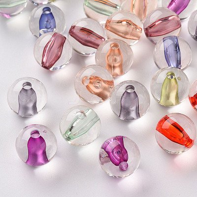 Transparent Acrylic Beads TACR-S154-01A-1
