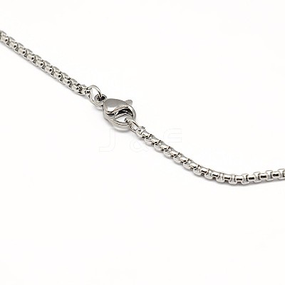 Non-Tarnish 304 Stainless Steel Venetian Chain Necklace Making STAS-A028-N032P-A-1