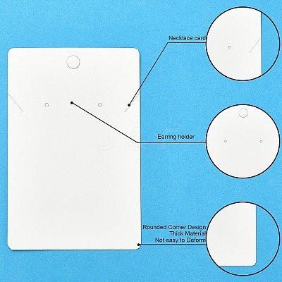 30Pcs Rectangle Paper One Pair Earring Display Cards with Hanging Hole DIY-YW0008-55A-1