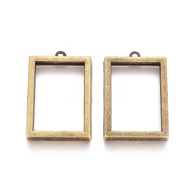 Rack Plating Alloy Photo Locket Pendants PALLOY-WH0068-03AB-1