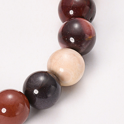 Natural Mookaite Beaded Stretch Bracelets X-BJEW-Q692-52-8mm-1