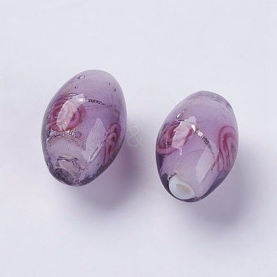Handmade Silver Foil Lampwork Beads LAMP-J089-I05-1