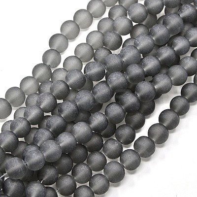 Baking Paint Transparent Glass Bead Strands X-GLAA-S031-4mm-12-1