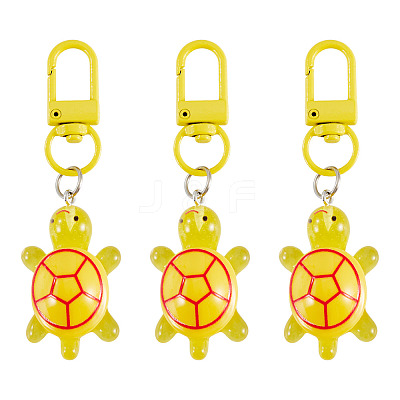 3Pcs Resin Tortoise Pendant Decorations HJEW-TA0001-39A-1