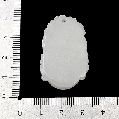 Natural White Jade Carved Pendants G-S384-01H-1