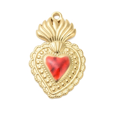 304 Stainless Steel Enamel Pendants STAS-K303-04G-02-1