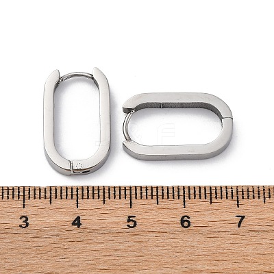 Non-Tarnish 304 Stainless Steel Huggie Hoop Earrings X-STAS-S103-21P-1