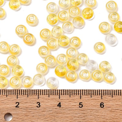 3/0 Baking Paint Transparent Colours Glass Round Beads SEED-L011-13A-11-1