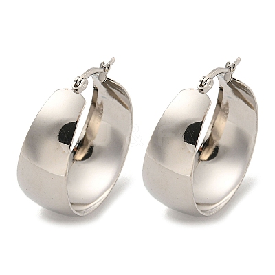 Tarnish Resistant 202 Stainless Steel Hoop Earring EJEW-H003-09P-01-1