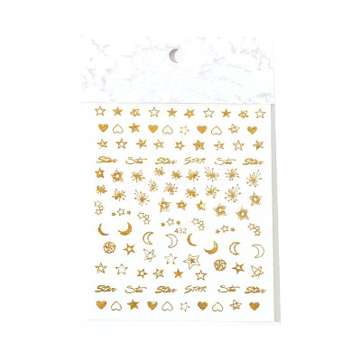 Metallic Nail Decals Stickers MRMJ-R088-29-M-1