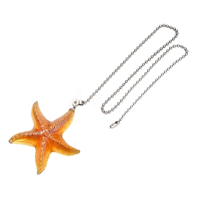 Glass Charms Ceiling Fan Pull Chain Extenders HJEW-H064-01C-P-1