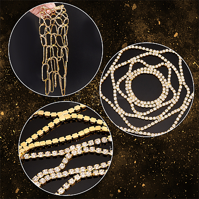Rhinestone Mesh Headpiece Cap AJEW-WH0413-82A-1