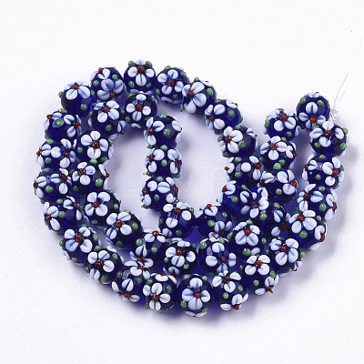 Handmade Lampwork Beads Strands LAMP-N021-001B-1