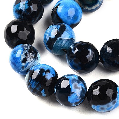 Dyed Natural Agate Beads Strands G-T141-01A-04-1