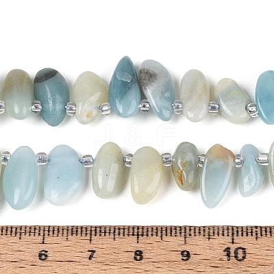 Natural Flower Amazonite Beads Strands G-Z091-A36-1