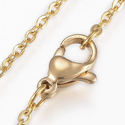 304 Stainless Steel Pendant Necklaces NJEW-G305-02G-1