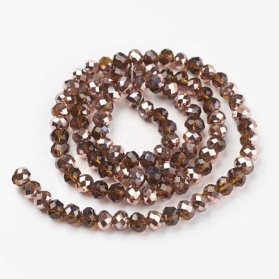 Electroplate Transparent Glass Beads Strands EGLA-A034-T2mm-N04-1