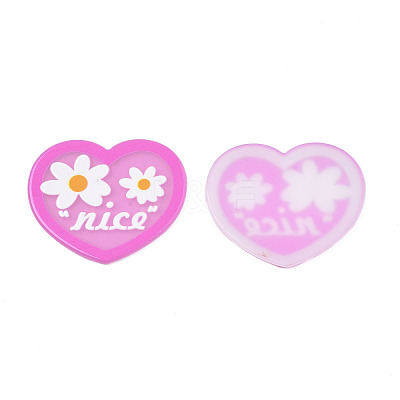 Transparent Printed Acrylic Cabochons TACR-N016-02-1