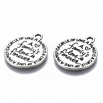 Tibetan Style Alloy Pendants TIBE-S314-119AS-RS-1