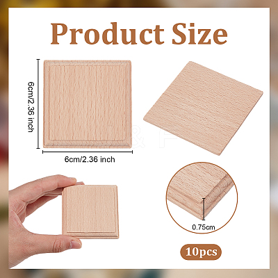 10Pcs Wooden Building Toys AJEW-OC0014-43-1
