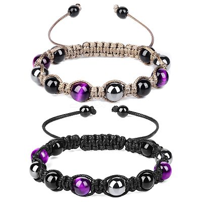 Braided Bead Bracelets PW-WG85892-06-1