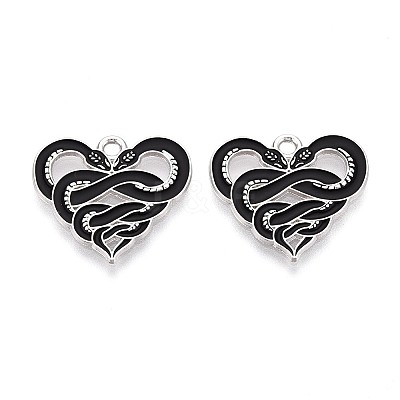 Halloween Theme Alloy and Enamel Pendants ENAM-T021-30F-01-1