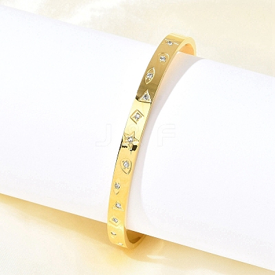 304 Stainless Steel Cuff Bangles BJEW-P348-02B-G-1