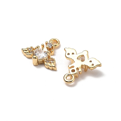 Brass Micro Pave Cubic Zirconia Pendants KK-A259-13G-1