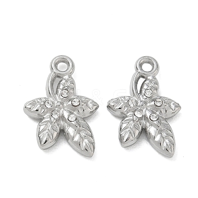 304 Stainless Steel Rhinestone Pendants SA-CBA49D2-10P-1