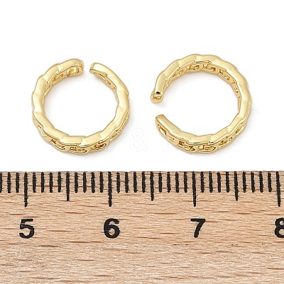 Brass Cuff Earrings EJEW-H154-04G-1