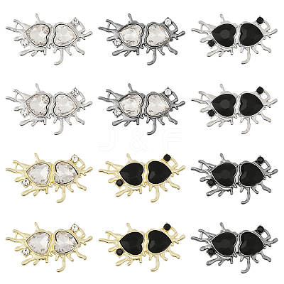 12Pcs 6 Styles Alloy Connector Charms FIND-CA0008-38-1