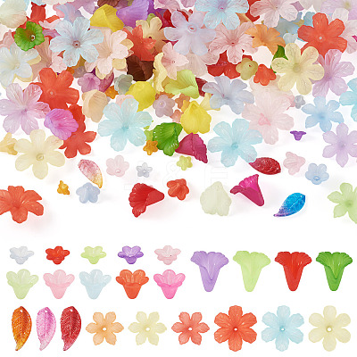 230Pcs 6 Styles Transparent Acrylic Beads OACR-TA0004-39-1