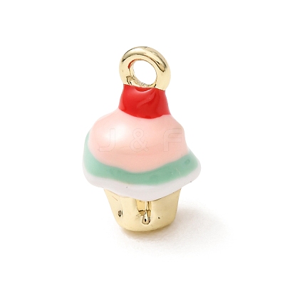 Brass Enamel Pendants KK-CBA260B-14C-G-1