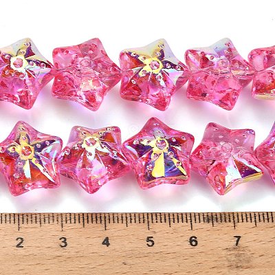 Electroplate Baking Paint Glass Beads Strands X1-EGLA-K061-12A-AB10-1