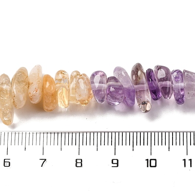 Natural Citrine & Amethyst Beads Strands G-L610-A06-B01-1