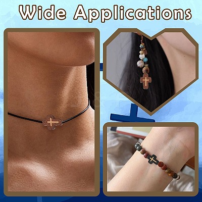 40Pcs 2 Colors Natural Wood Beads WOOD-CJ0002-61-1