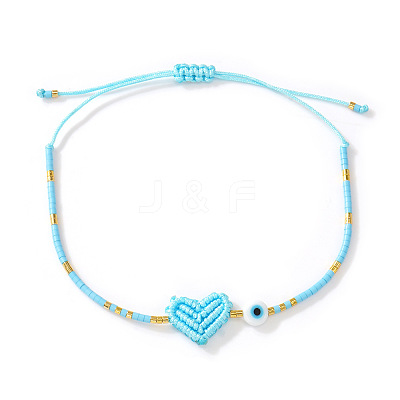 Glass Seed Bead & Glass Braided Bead Bracelets PP1183-6-1