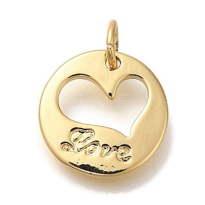 Rack Plating Brass Pendants KK-I720-65G-1
