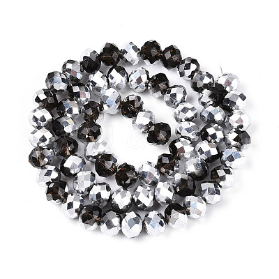 Electroplate Glass Beads Strands LS-GR8MMY-01S-1