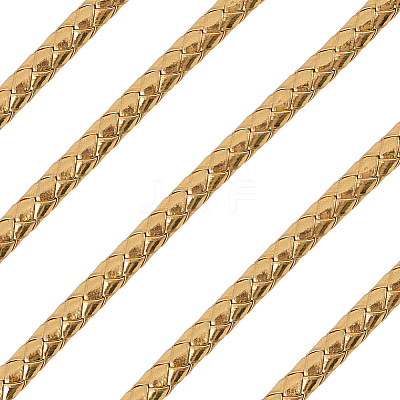 5M Braided Round PU Leather Jewelry Cord OCOR-GF0004-96B-03-1