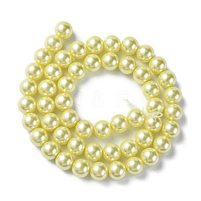 Eco-Friendly Dyed Glass Pearl Round Beads Strands HY-A002-8mm-RB012-1
