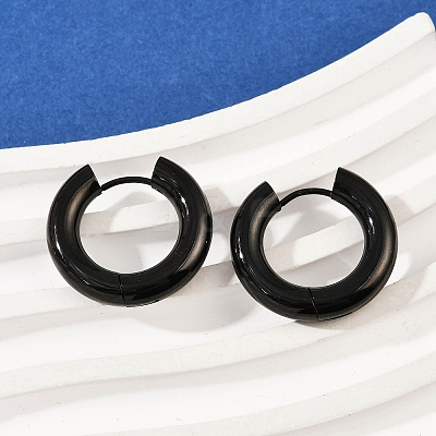 202 Stainless Steel Polishing Hoop Earrings EJEW-M106-02EB-04-1