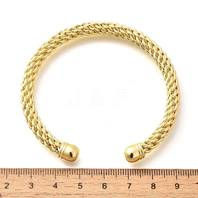 Classic Rack Plating Brass Cuff Bangle BJEW-E071-23G-1