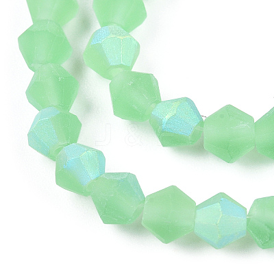 Imitate Austrian Crystal Bicone Frosted Glass Beads Strands LS-EGLA-A039-T4mm-MB24-1