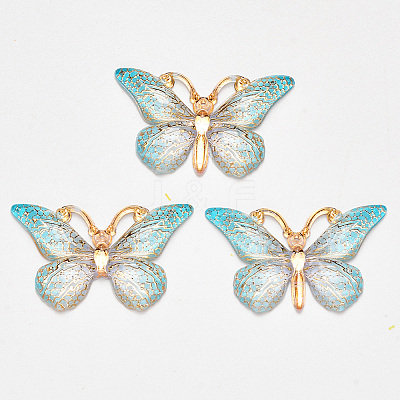 Transparent Acrylic Pendants LS-TACR-R140-08G-1
