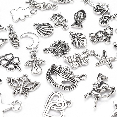 30Pcs 30 Styles Tibetan Style Alloy Pendants TIBEP-YW0001-29AS-1