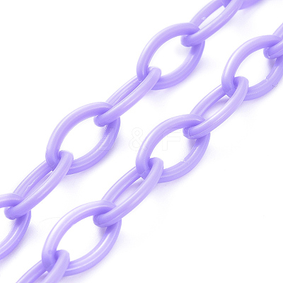 Personalized ABS Plastic Cable Chain Necklaces NJEW-JN03310-03-1